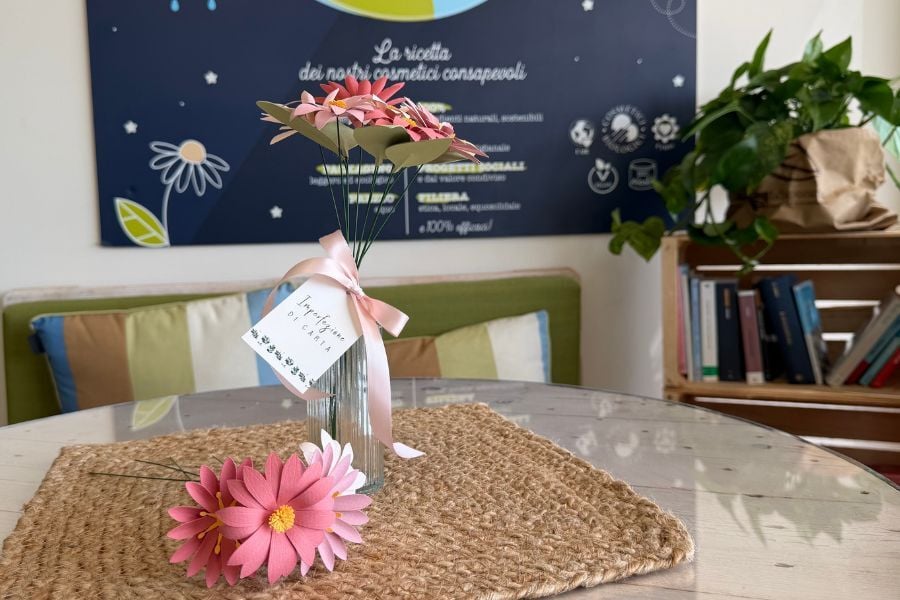 La Saponaria & Imperfezione di carta: laboratorio creativo fiori di carta